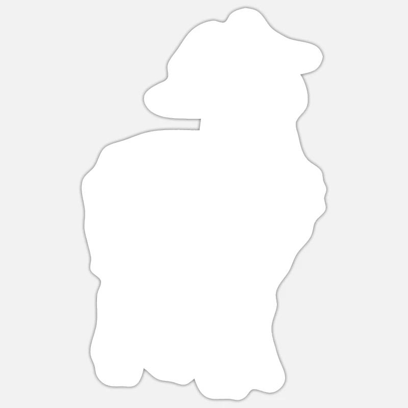 Chèvre Ziege - Sticker taille S (10 x 10 cm) - blanc mat