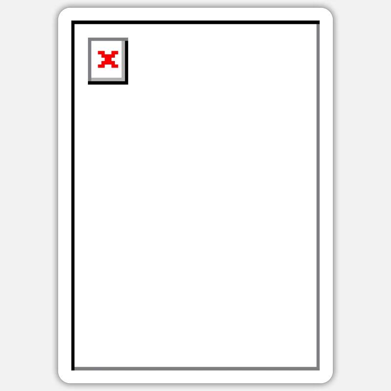 Image introuvable – mais style garanti - Sticker taille S (10 x 10 cm) - blanc mat