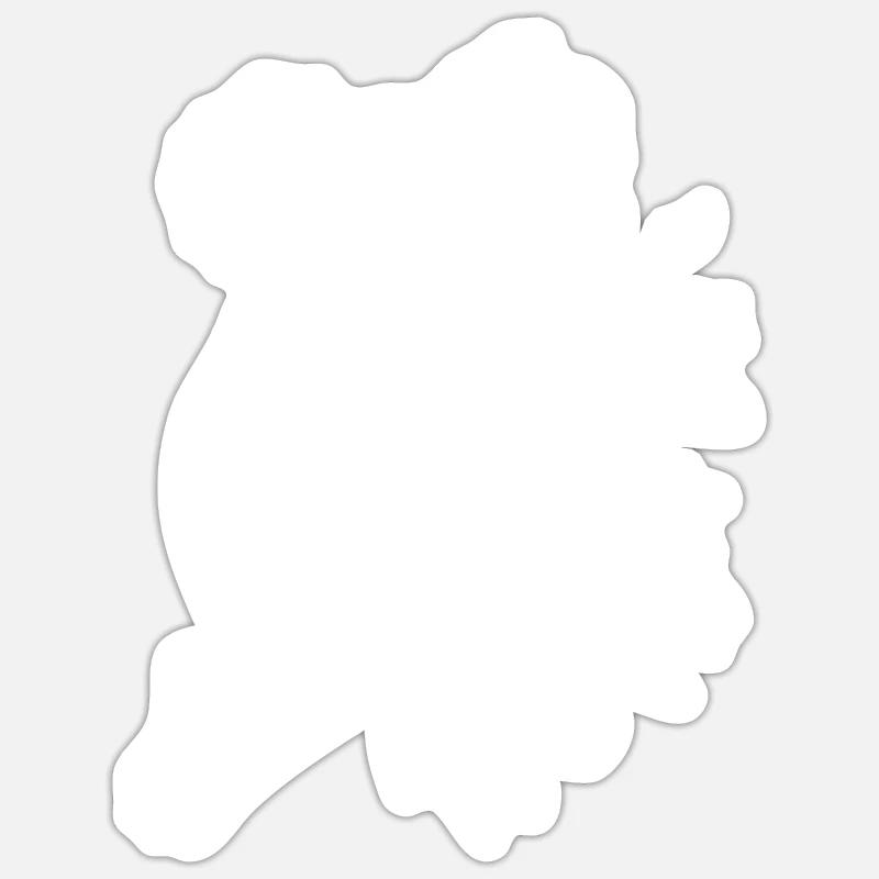 Koala Minimal - Sticker taille S (10 x 10 cm) - blanc mat