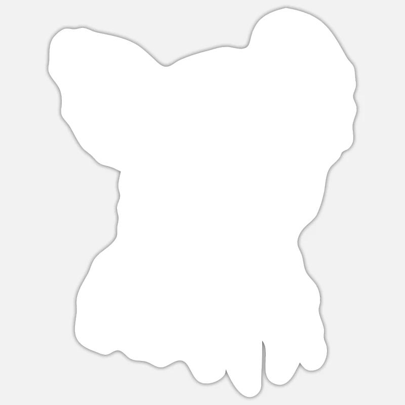 Silhouette de cochon mignon Sticker taille S (10 x 10 cm)