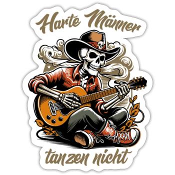 Harte Männer, tanzen nicht - Sticker Größe S (10 x 10 cm) - Mattweiß - Vorne