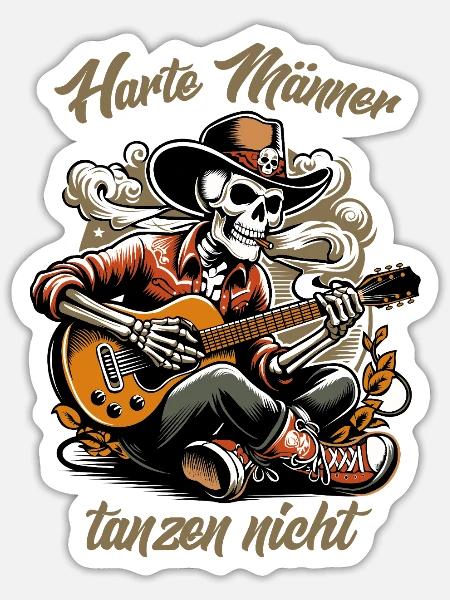 Harte Männer, tanzen nicht - Sticker Größe S (10 x 10 cm) - Mattweiß