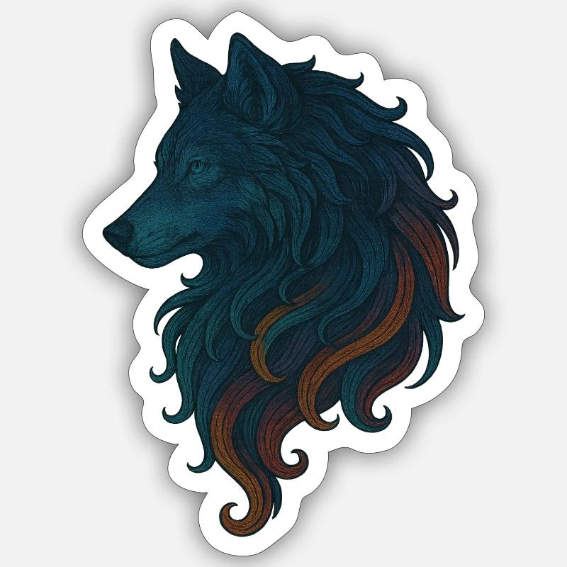 Magic Wolf Sticker Größe S (10 x 10 cm)