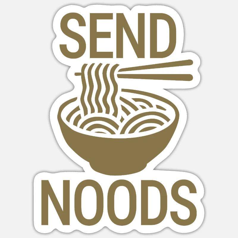 Send noods - Sticker size S (10 x 10 cm) - white matte