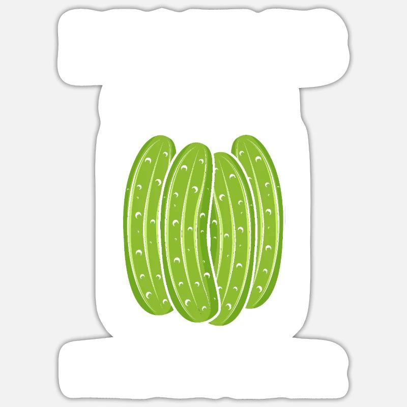 Concombre Cornichon de concombre Sticker taille S (10 x 10 cm)