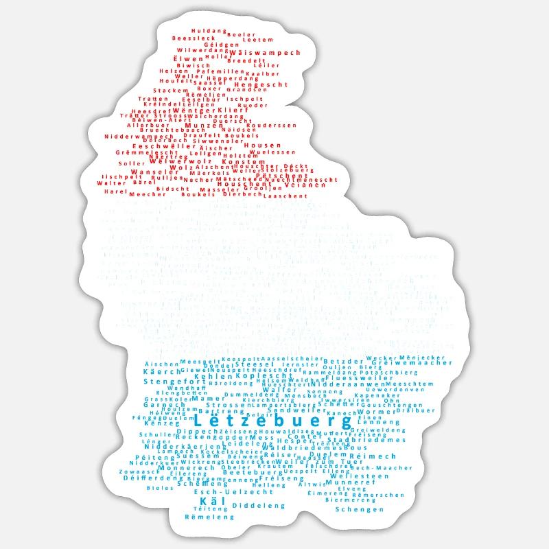 Lux Map Silhouette - Sticker taille S (10 x 10 cm) - blanc mat
