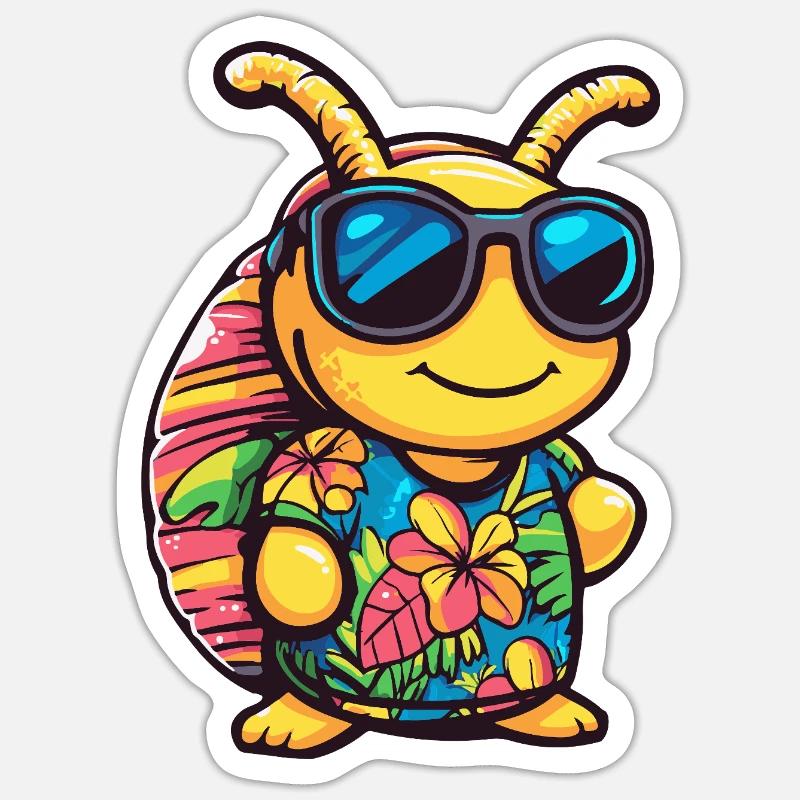 Snail Comic Holiday - Sticker size S (10 x 10 cm) - white matte