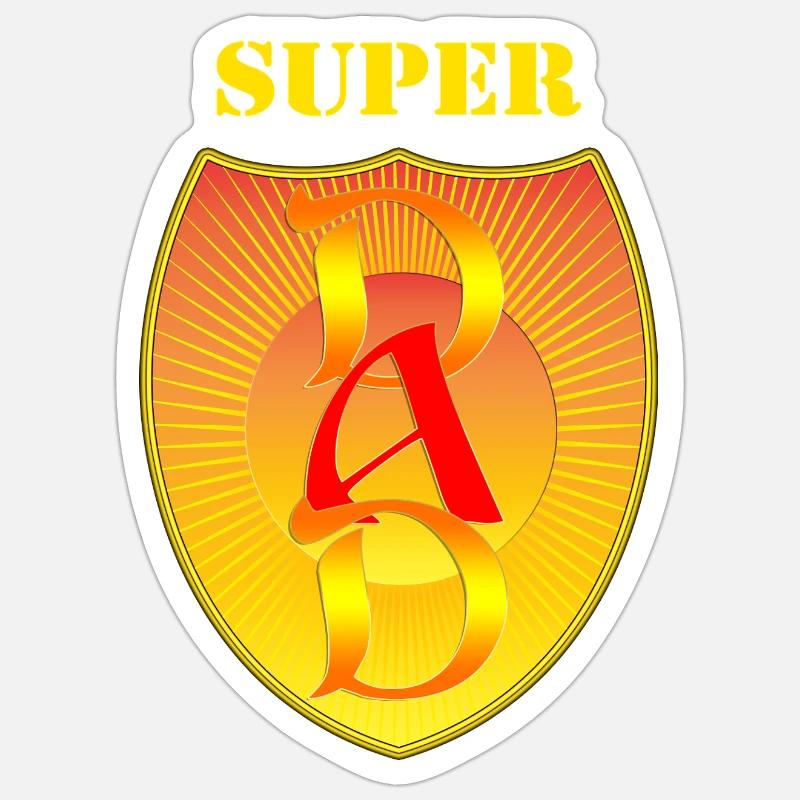 SUPERDAD - Sticker size S (10 x 10 cm) - white matte