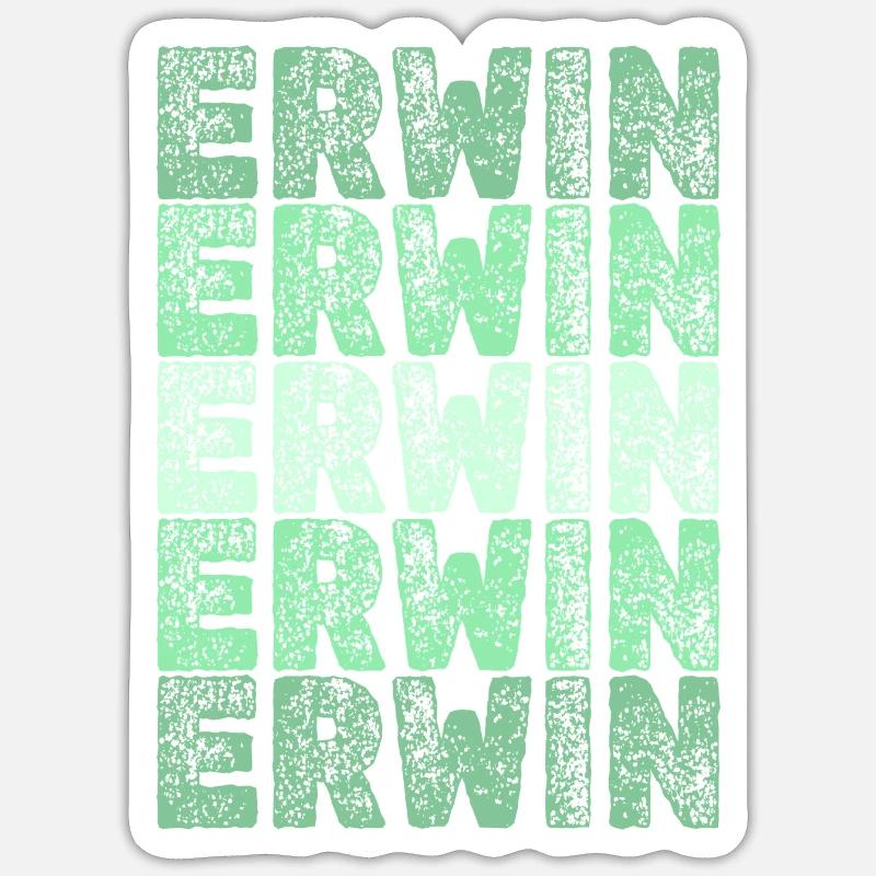 Erwin - Sticker size S (10 x 10 cm) - white matte