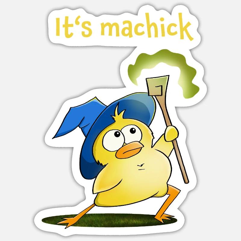 Magic Chick Spell Design - Sticker size S (10 x 10 cm) - white matte