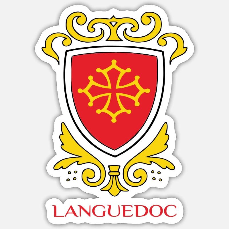 Languedoc - Sticker taille S (10 x 10 cm) - blanc mat