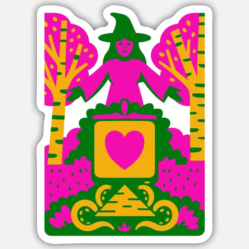 Culte Wicca Sticker taille S (10 x 10 cm)