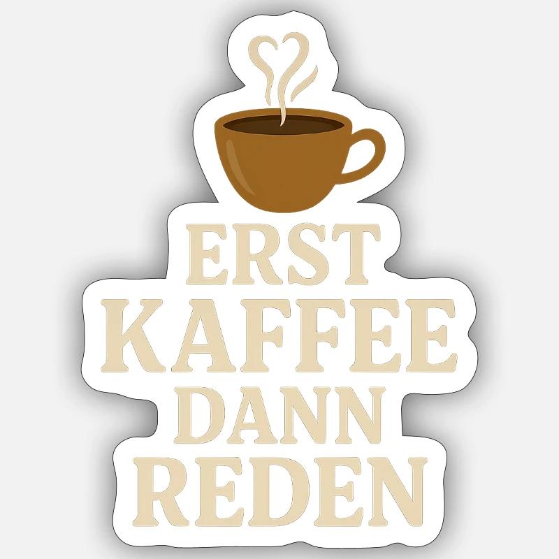 First coffee, then talk Sticker size S (10 x 10 cm)
