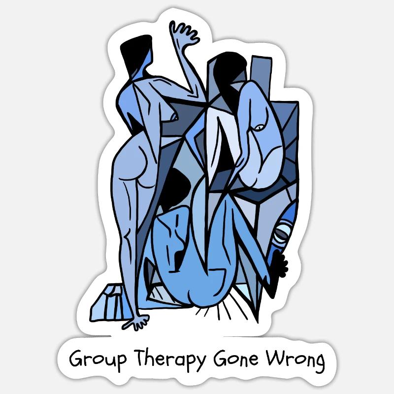 Group Therapy Gone Wrong - Sticker size S (10 x 10 cm) - white matte