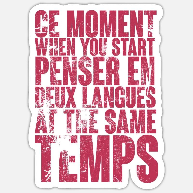 Multilingual Thinking Quote - Sticker size S (10 x 10 cm) - white matte