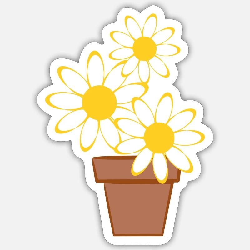 Gänseblümchen Sticker Größe S (10 x 10 cm)