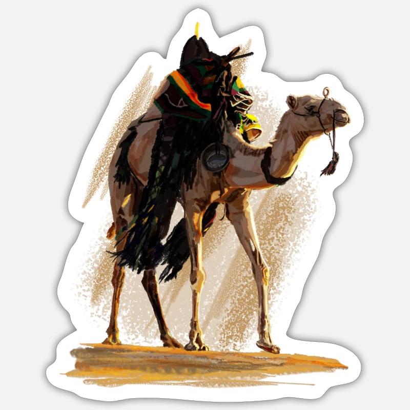 Kamel - Sticker Größe S (10 x 10 cm) - Mattweiß