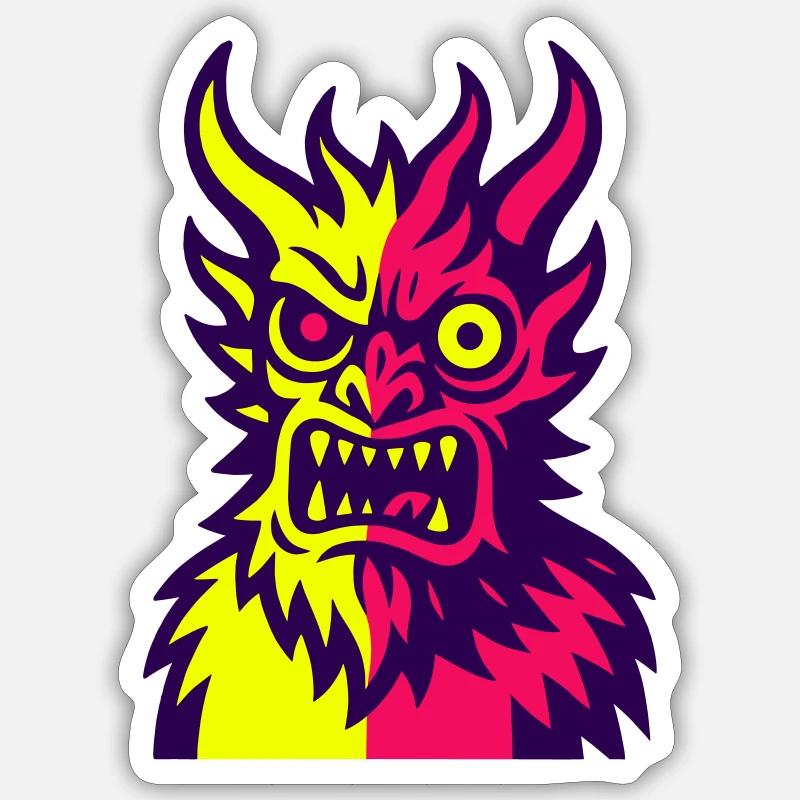 Pop Art Devil's Monster Sticker size S (10 x 10 cm)