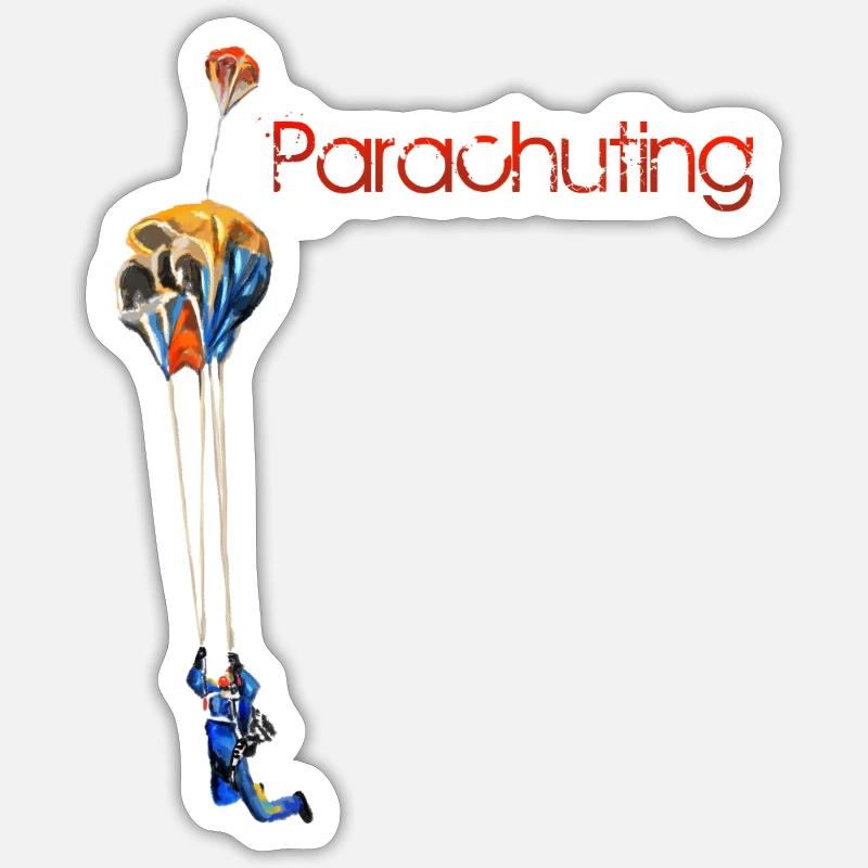 Parachutisme Sticker taille S (10 x 10 cm)