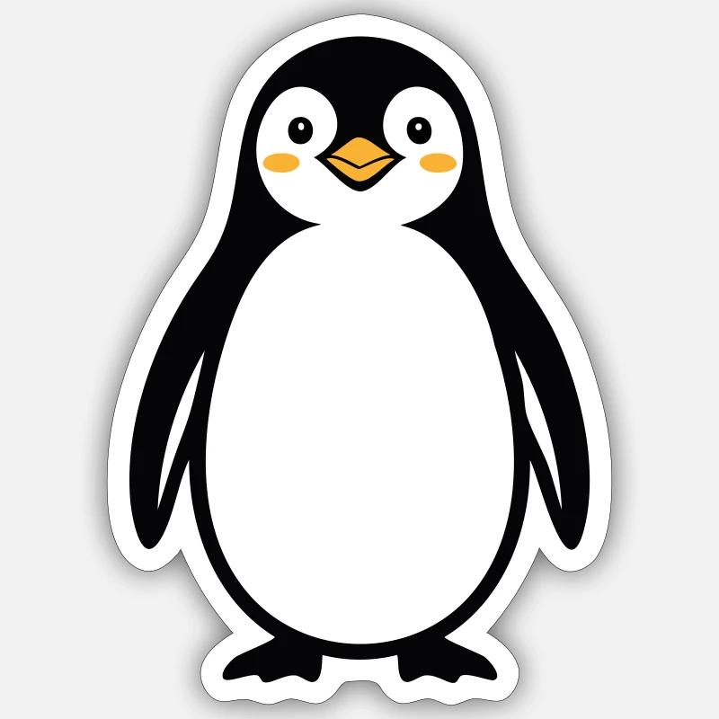 Penguin - Sticker size S (10 x 10 cm) - white matte