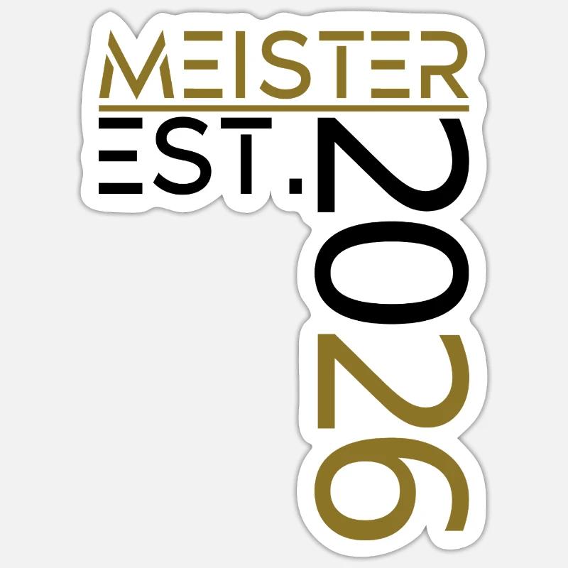 Master est. 2026 - Sticker size S (10 x 10 cm) - white matte