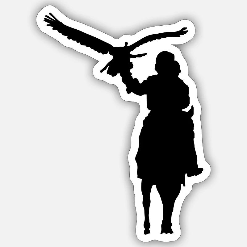 Hunter - Sticker size S (10 x 10 cm) - white matte