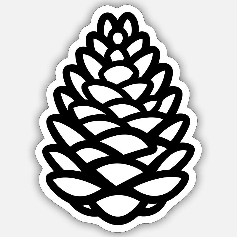 Pomme de Pin Sticker taille S (10 x 10 cm)