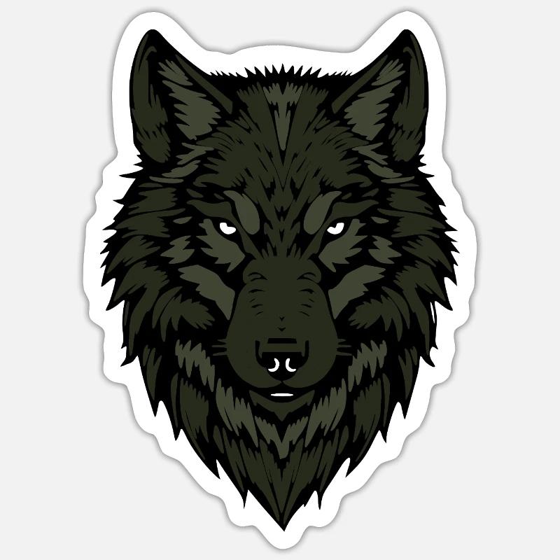 Wolf - Sticker size S (10 x 10 cm) - white matte
