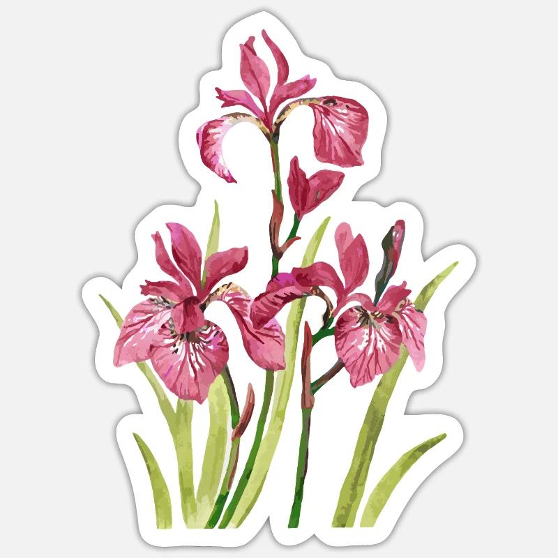 Fleur - Sticker taille S (10 x 10 cm) - blanc mat