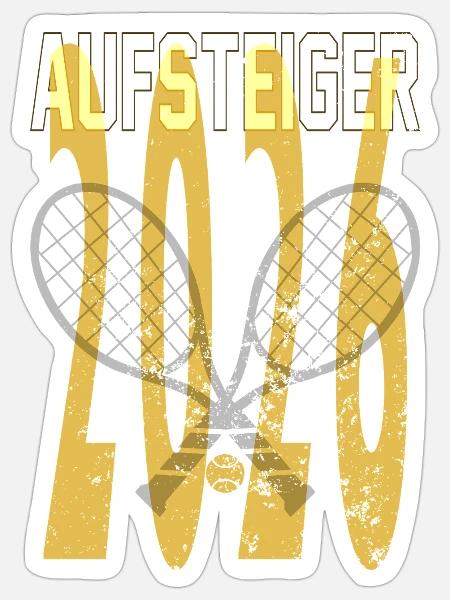 Tennis Aufsteiger 2026 Meistershirt - Sticker Größe S (10 x 10 cm) - Mattweiß
