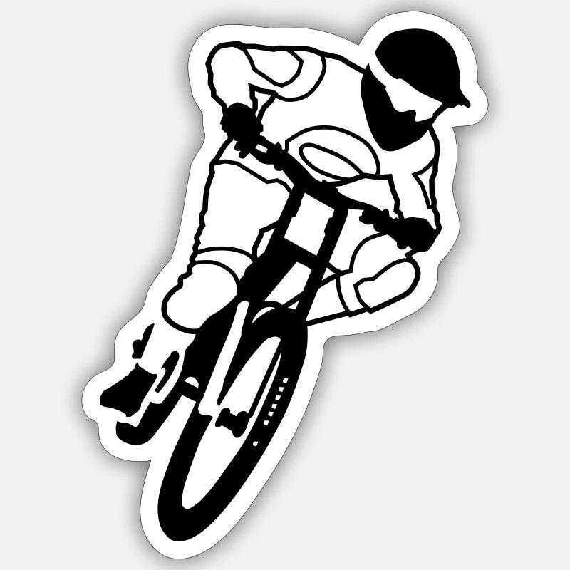 biker - Sticker size S (10 x 10 cm) - white matte