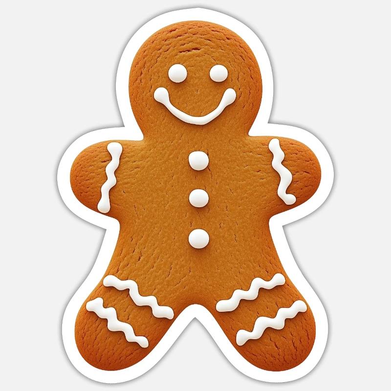 Gingerbread Man :) Sticker size S (10 x 10 cm)