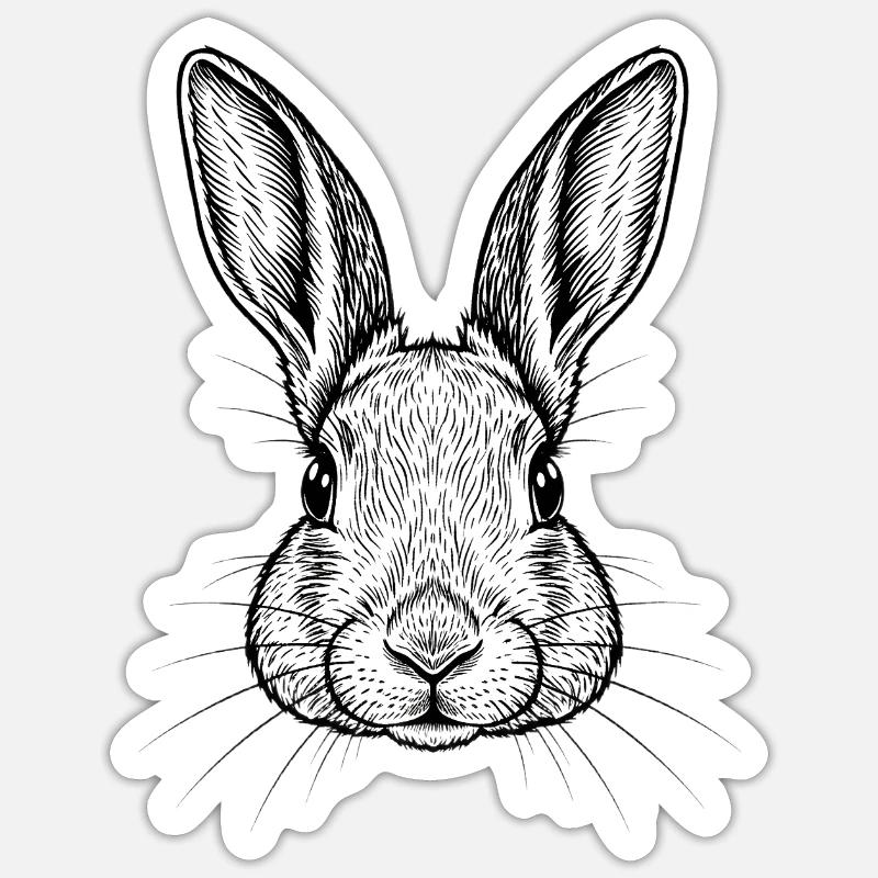 Rabbit Sticker size S (10 x 10 cm)