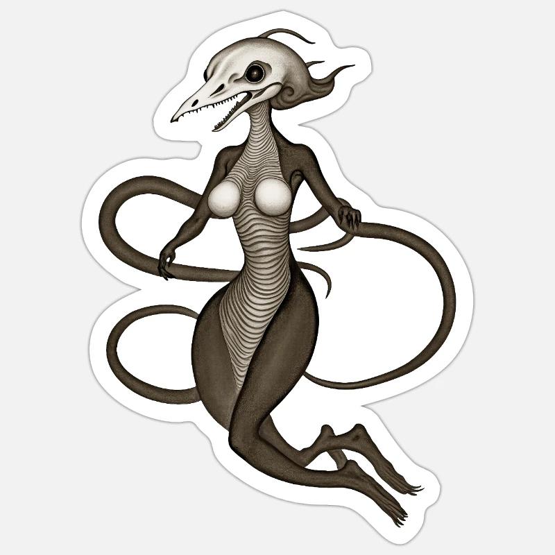 BUG #12 - dark hell - Sticker size S (10 x 10 cm) - white matte