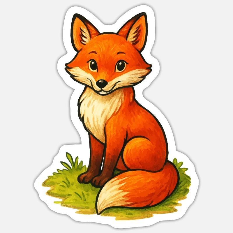 Fox Comic - Sticker size S (10 x 10 cm) - white matte
