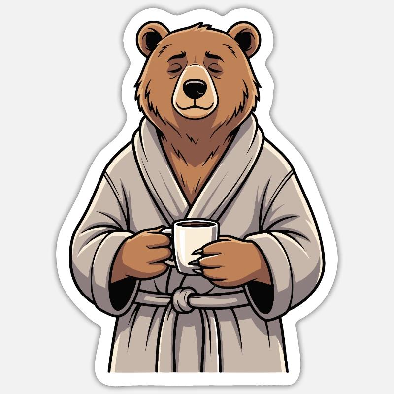 Supporte le café - Sticker taille S (10 x 10 cm) - blanc mat
