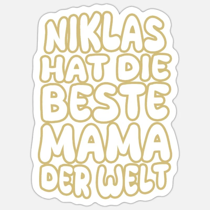 Gift for Niklas - Sticker size S (10 x 10 cm) - white matte