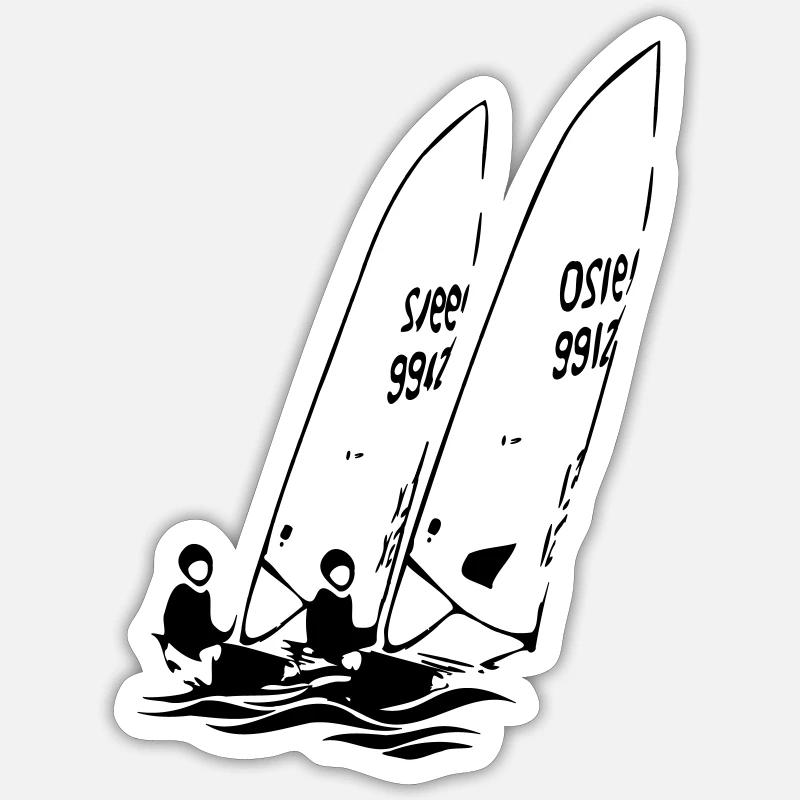 ILCA Dériveurs laser à voile dans la régate Sticker taille S (10 x 10 cm)
