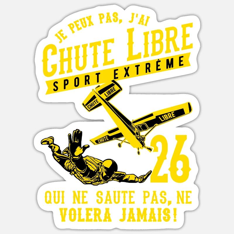 Extreme Free Fall 26 - Sticker size S (10 x 10 cm) - white matte