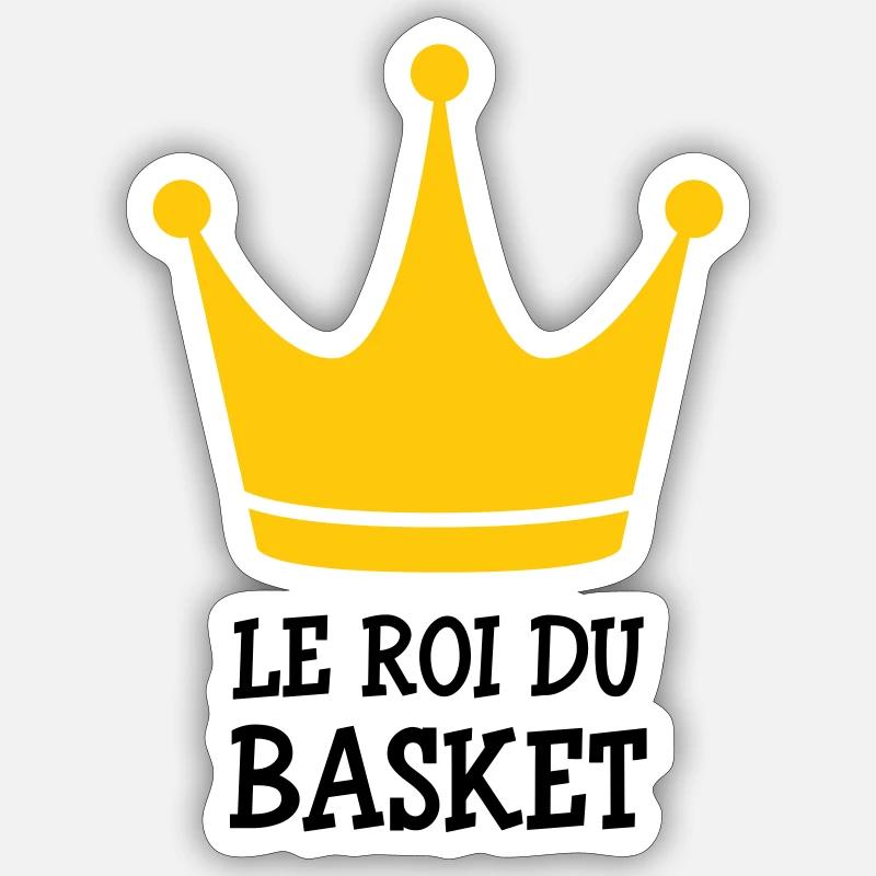 Der König des Basketballs - Sticker Größe S (10 x 10 cm) - Mattweiß