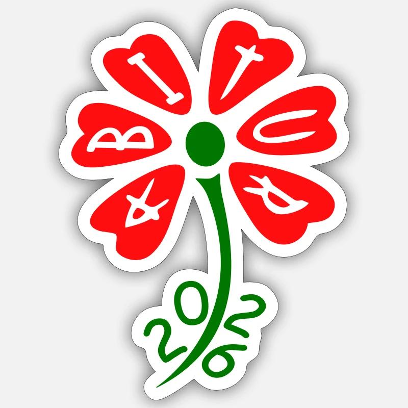 Abitur 2026 - Sticker Größe S (10 x 10 cm) - Mattweiß
