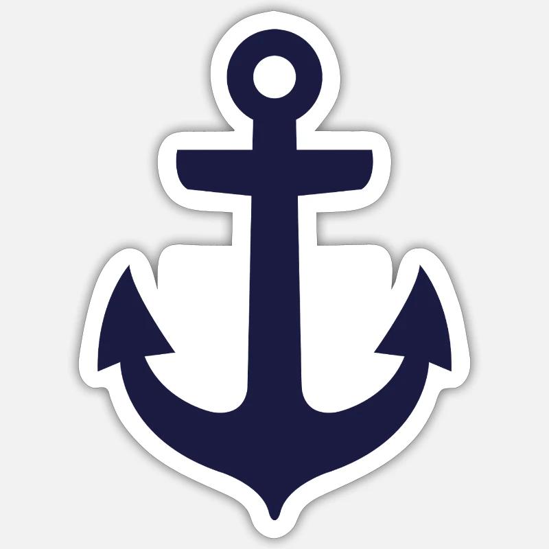 Anchor - Sticker size S (10 x 10 cm) - white matte
