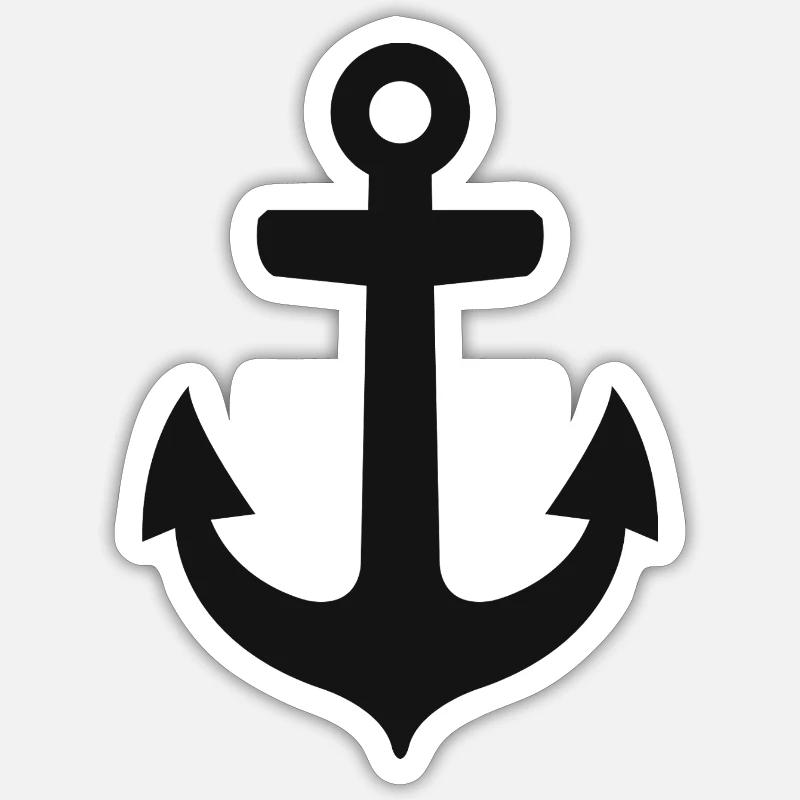 Anchor - Sticker size S (10 x 10 cm) - white matte