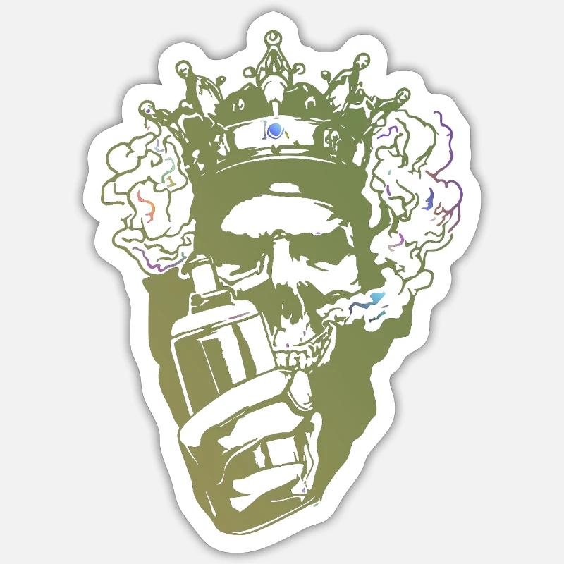 Roi des barres Crown Micro - Sticker taille S (10 x 10 cm) - blanc mat