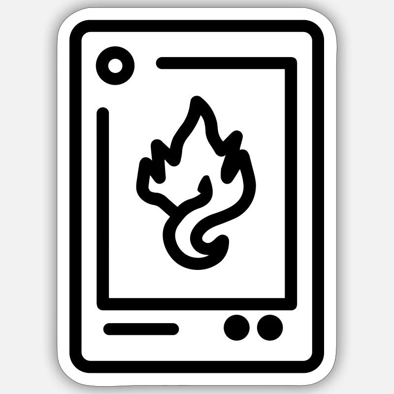 Carte de collection - Sticker taille S (10 x 10 cm) - blanc mat