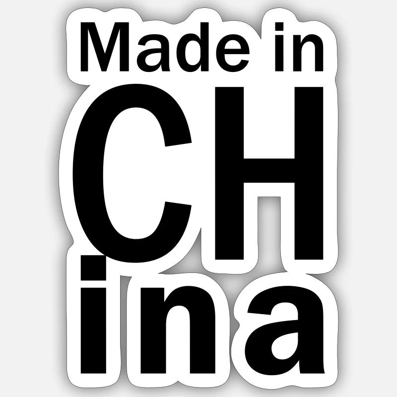 Fabriqué à CHina - Sticker taille S (10 x 10 cm) - blanc mat