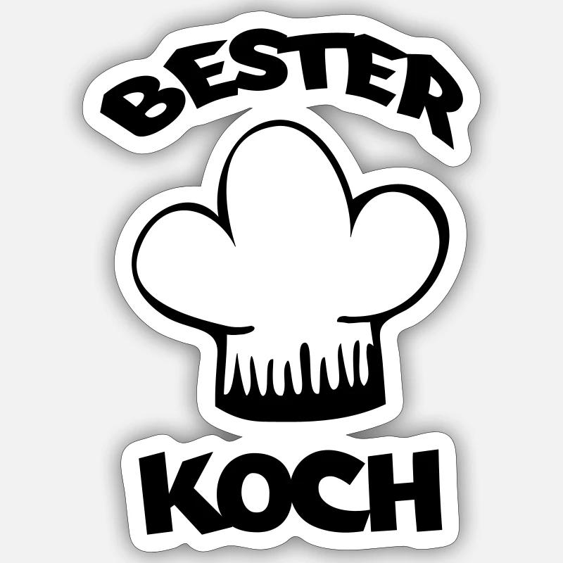 best chef - Sticker size S (10 x 10 cm) - white matte