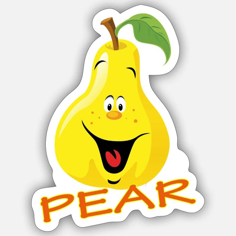 PEAR - Sticker Größe S (10 x 10 cm) - Mattweiß
