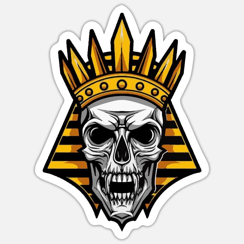 Pharaoh Skull - Sticker size S (10 x 10 cm) - white matte