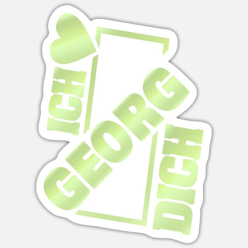 Dear Georg - Sticker size S (10 x 10 cm) - white matte